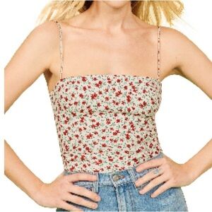 Reformation Red Floral Camisole
